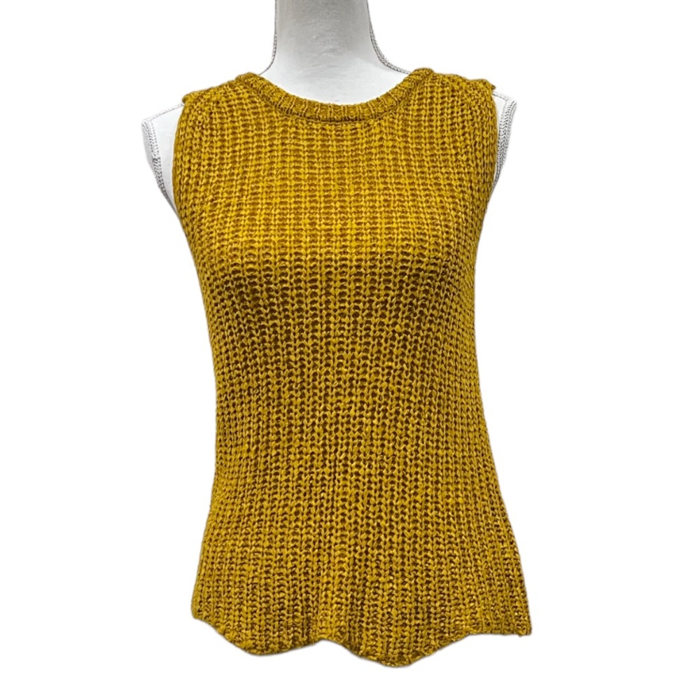 Francesca's Miami Brand Mustard Sweater Vest